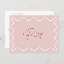 RSVP-herinneringsbrief Wavy Border RSVP Briefkaart