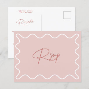 RSVP-herinneringsbrief Wavy Border RSVP Briefkaart