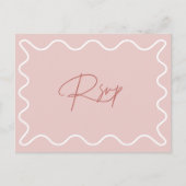 RSVP-herinneringsbrief Wavy Border RSVP Briefkaart (Voorkant)