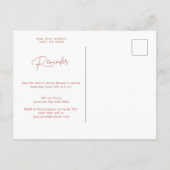 RSVP-herinneringsbrief Wavy Border RSVP Briefkaart (Achterkant)