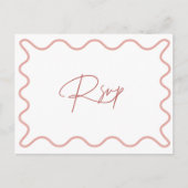 RSVP-herinneringsbrief Wavy Border RSVP Briefkaart (Voorkant)