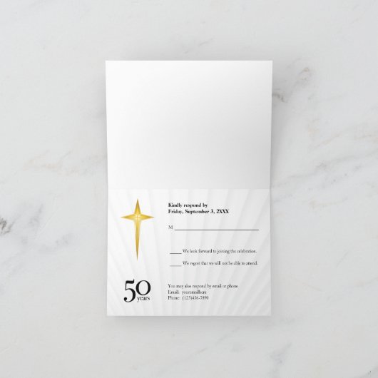 RSVP het Jubileum van de Kerk van 50 Jaar (Binnen)