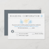 RSVP Hibiscus Flower Boarding Pass (Voorkant / Achterkant)