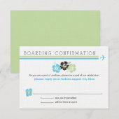 RSVP Hibiscus Instapkaart Kaartje (Voorkant / Achterkant)