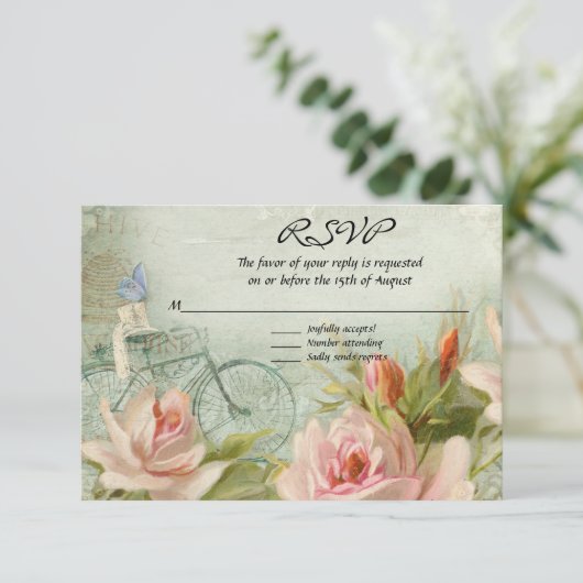 RSVP Hipster Bicycle Rozen Rustige houten kool (Staand voorkant)