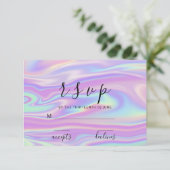 RSVP Holografisch Blauw Roze Zeemeermin  (Staand voorkant)