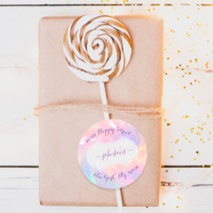 RSVP Holographic Return Address Label Monogram