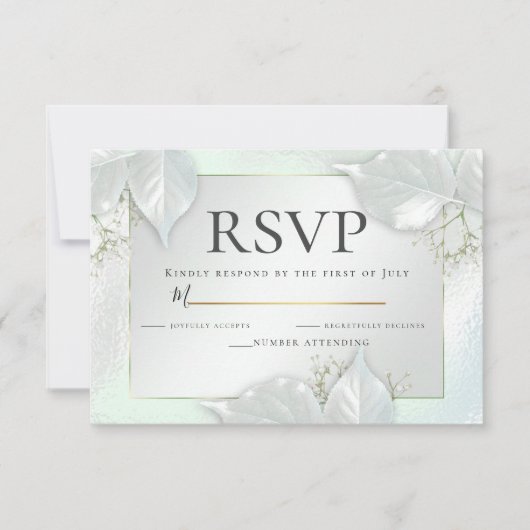 RSVP | Honingdauw Green Pearl Shimmer Kaart (Voorkant)
