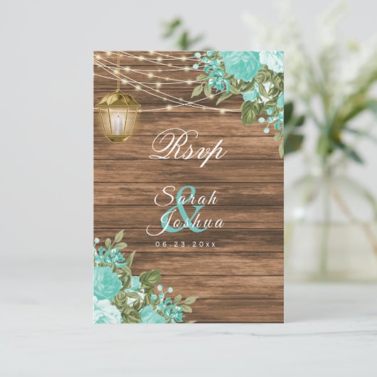 RSVP - Hout, lantaarns en Blauwgroen ventilatoren (Staand voorkant)