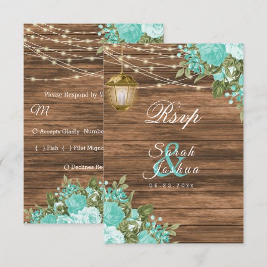 RSVP - Hout, lantaarns en Blauwgroen ventilatoren (Voorkant / Achterkant)