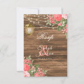 RSVP - Hout, lantaarns en koraalventilator Kaartje (Voorkant)