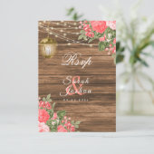RSVP - Hout, lantaarns en koraalventilator Kaartje (Staand voorkant)