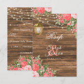 RSVP - Hout, lantaarns en koraalventilator Kaartje (Voorkant / Achterkant)