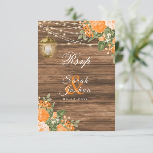 RSVP - Hout, Lantaarns en Sinaasappel Bloem (Staand voorkant)