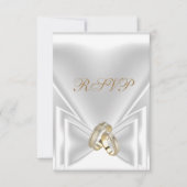 RSVP Huwelijk Elegante Wit Gouden Ringen (Voorkant)