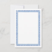 RSVP Huwelijk Grieks Santorini Griekenland Blauw Kaart (Achterkant)