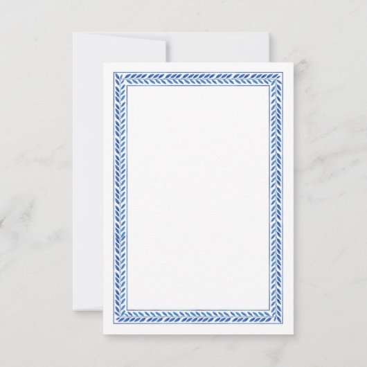 RSVP Huwelijk Grieks Santorini Griekenland Blauw Kaart (Achterkant)