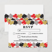 RSVP-huwelijk Las Vegas Casino-reactiekaarten Kaart (Voorkant / Achterkant)