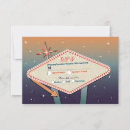 RSVP Huwelijk Las Vegas Casino Reactiekaarten Kaartje