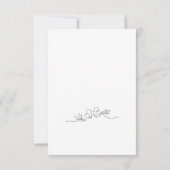 RSVP-huwelijk met keuze uit maaltijden RSVP Kaartje (Achterkant)