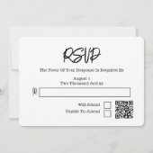 RSVP Huwelijk Retro Muziektape 80's Stijl Kaart (Achterkant)