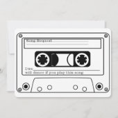 RSVP Huwelijk Retro Muziektape 80's Stijl Kaart (Voorkant)