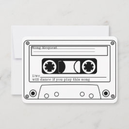 RSVP Huwelijk Retro Muziektape 80's Stijl Kaart
