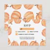 RSVP-huwelijk Rustic Pompoen Pompoenen Reactiekaar RSVP Kaartje (Voorkant / Achterkant)
