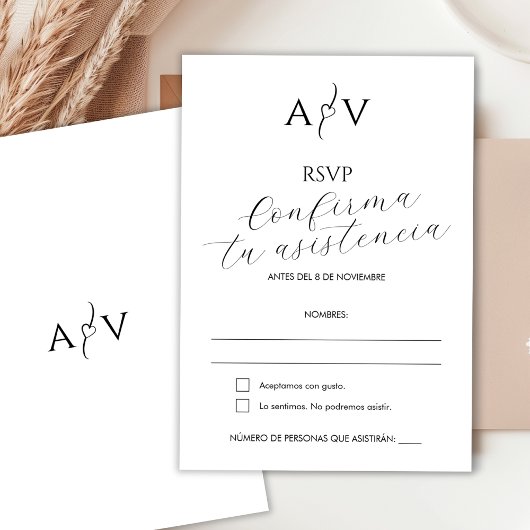 RSVP Huwelijk Spaans Nuestra Boda Reserva la Fecha