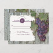 RSVP Huwelijk van de Wijngaard van de Rode Wijn (Voorkant / Achterkant)
