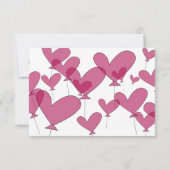 RSVP huwelijkskaarten met het rode ontwerp van de (Achterkant)