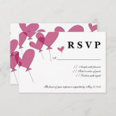 RSVP huwelijkskaarten met het rode ontwerp van de (Voorkant / Achterkant)