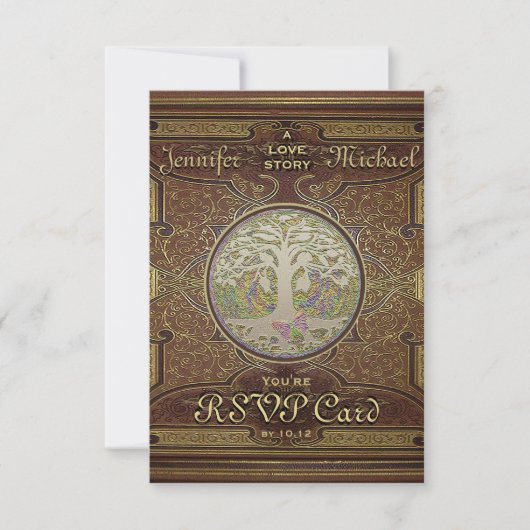 RSVP - Huwelijksliefdesverhaal Romantisch Kaartje (Voorkant)