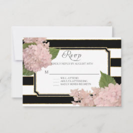 RSVP Hydrangea Modern Elegant Zwart Wit Streep Kaartje
