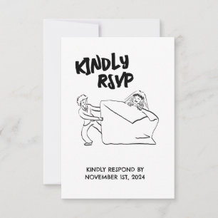 RSVP Illustratie Schattig Koppel Kaartje