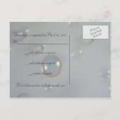 RSVP in luchtbellen Uitnodiging Briefkaart (Achterkant)