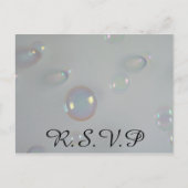 RSVP in luchtbellen Uitnodiging Briefkaart (Voorkant)