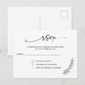Rsvp in spaans briefkaart voor bruiloft (Voorkant / Achterkant)