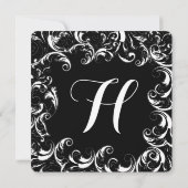 RSVP inbegrepen op kaart-Fancy bruiloft Kaart (Achterkant)