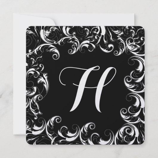 RSVP inbegrepen op kaart-Fancy bruiloft Kaart (Achterkant)