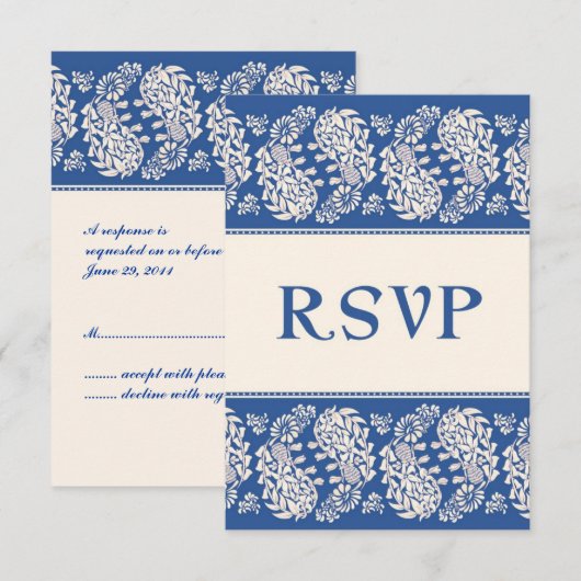 RSVP Indische/joodse kaart (Voorkant / Achterkant)