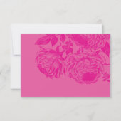 RSVP INFO KAART moderne bloemen  roze qrcode (Achterkant)