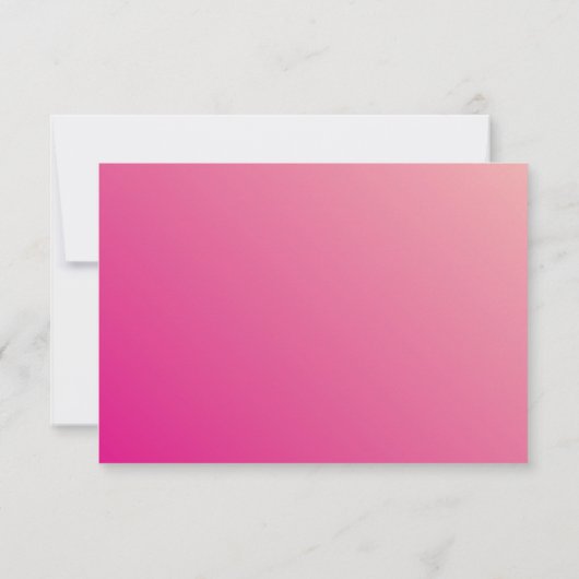 RSVP INFO KAART moderne  felroze qrcode (Achterkant)