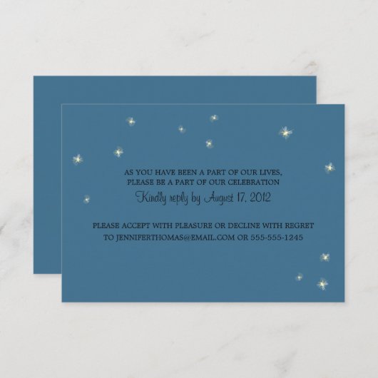 RSVP-informatiekaart Whimsy Firefings RSVP Kaartje (Voorkant / Achterkant)