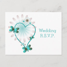 RSVP Insert Briefkaart Mint Butterfly Heart