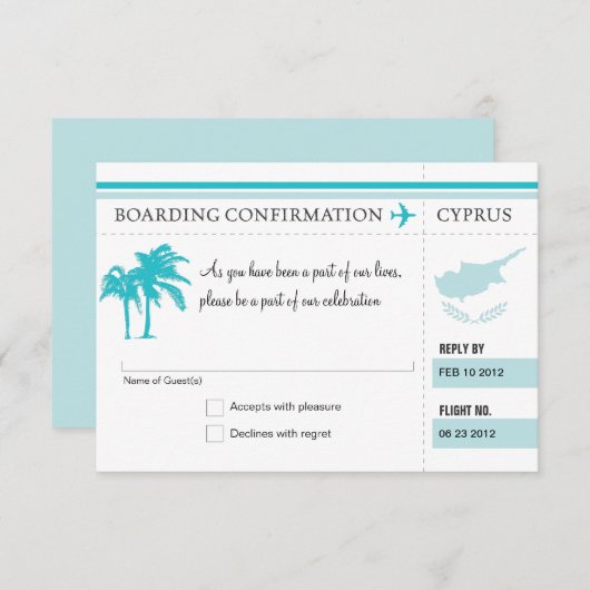 RSVP Instapass NAAR Cyprus (Voorkant / Achterkant)