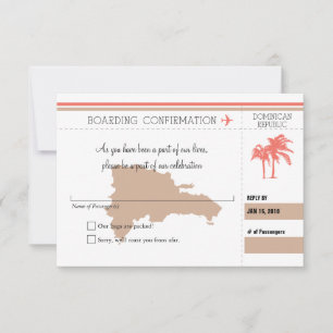 RSVP Instapass NAAR Dominicaanse Republiek   CORAL Kaartje