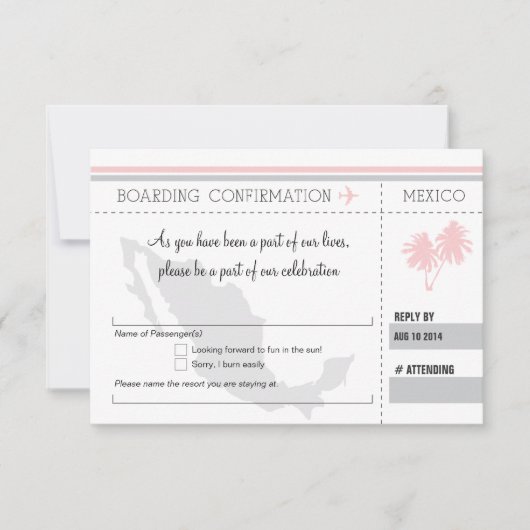 RSVP Instapass NAAR MEXICO Kaart (Voorkant)