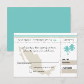 RSVP Instapass NAAR MEXICO Kaartje (Voorkant / Achterkant)