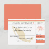 RSVP Instapass NAAR MEXICO Kaartje (Voorkant / Achterkant)